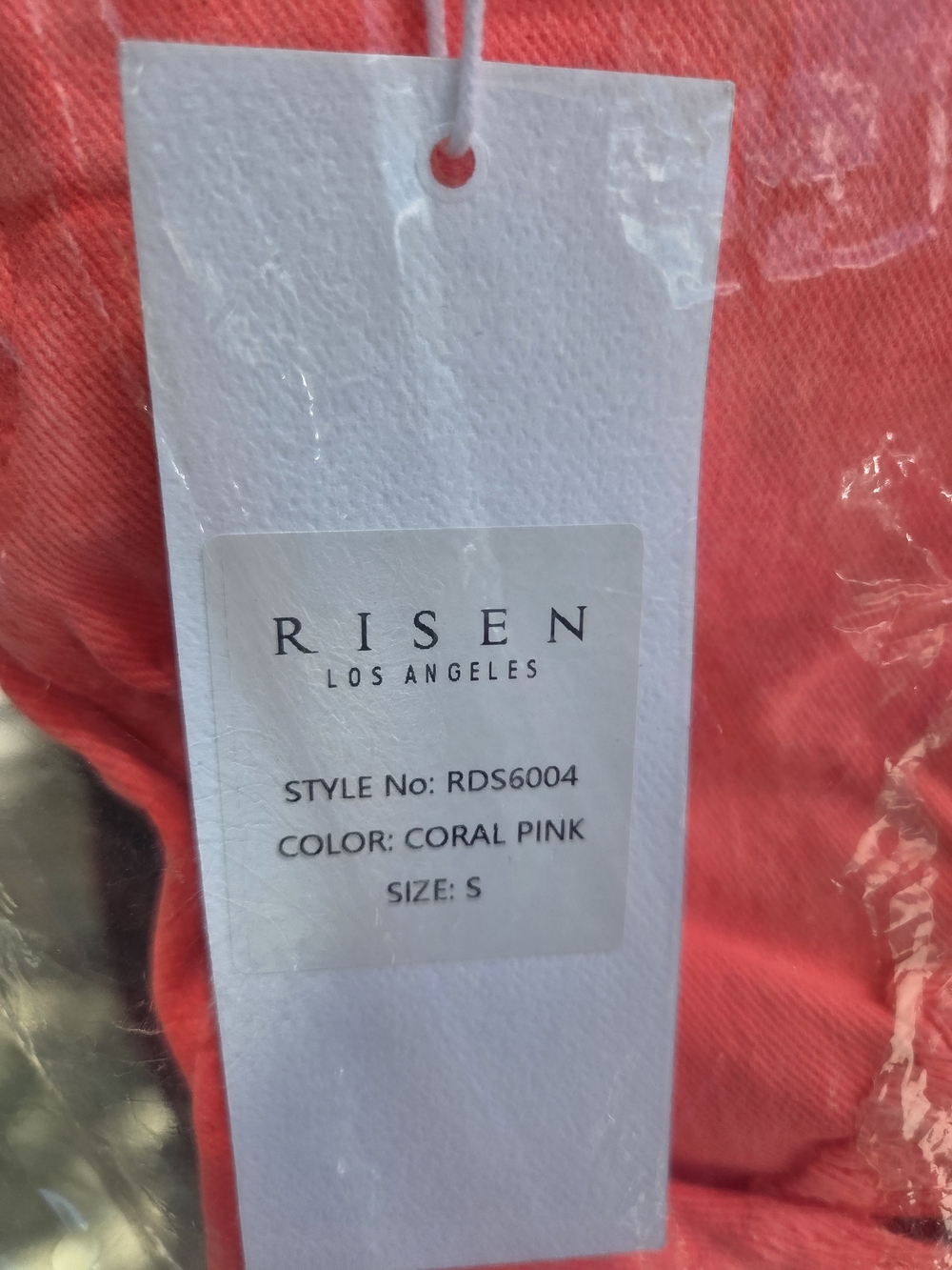 High-Rise Coral Pink Corduroy Jean Shorts - Picture 2 of 2